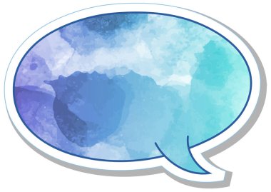 suluboya sohbet balonu etiketi