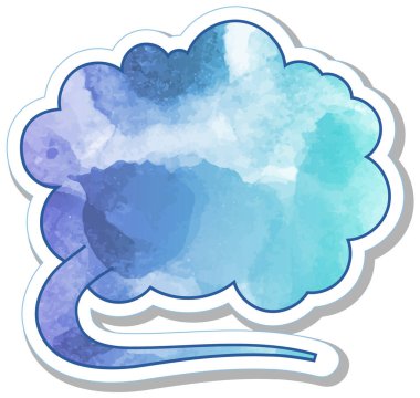 suluboya sohbet balonu etiketi