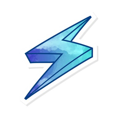 Yapıştırma biçiminde el çizimi gök gürültüsü karalaması