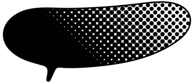 siyah yarım ton gradyan sohbet balonu