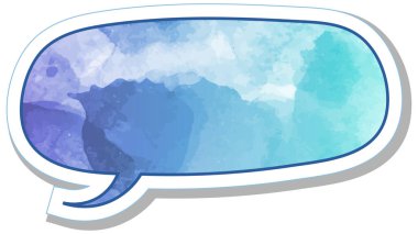 suluboya sohbet balonu etiketi