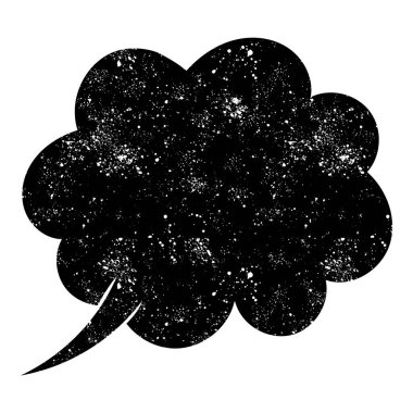 grunge rustic chat kabarcık vektör çizimi