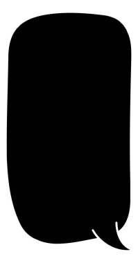 Siyah el çizimi sohbet baloncuğu el çizimi vektör çizimi