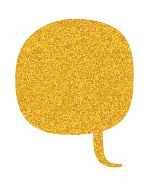 parıldayan altın folyo sohbet balonu