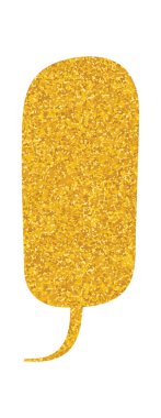 parıldayan altın folyo sohbet balonu