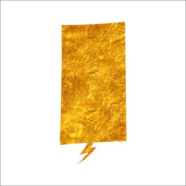 parıldayan altın folyo sohbet balonu