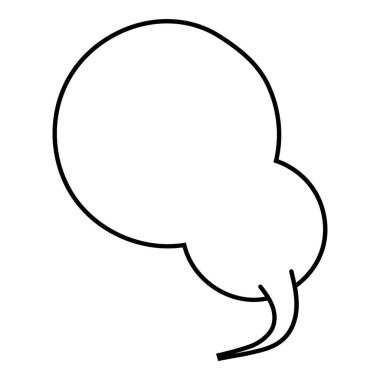 El çizimi sohbet balonu vektör çizimi