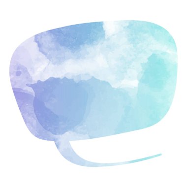 suluboya sohbet balonu vektör çizimi