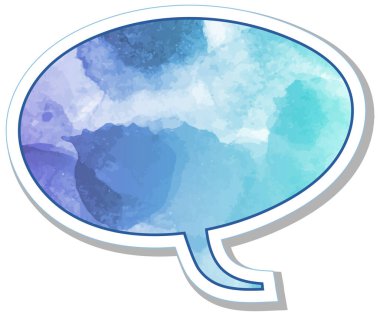 suluboya sohbet balonu etiketi