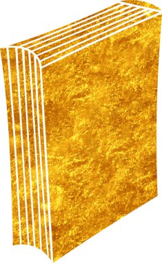 Altın renkli el çizimi kitap karalaması