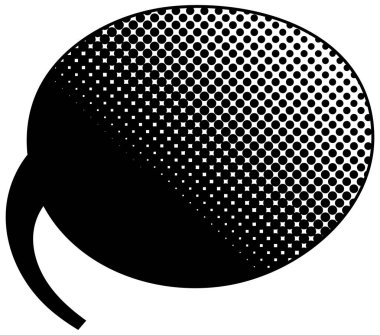 siyah yarım ton gradyan sohbet balonu