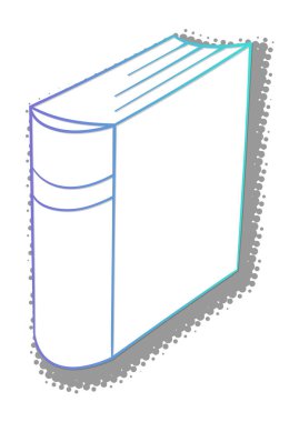 Yarım ton gölgeli kitap karalaması