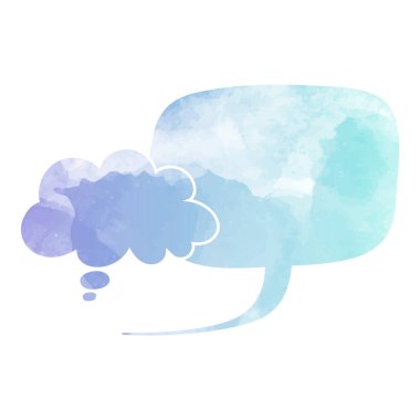 suluboya sohbet balonu vektör çizimi