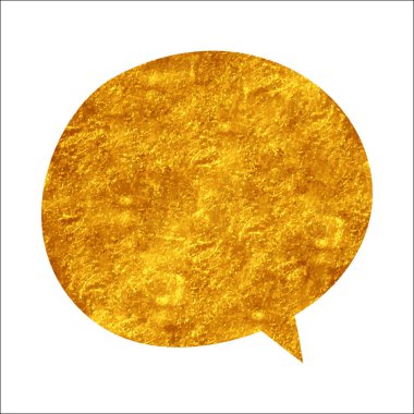 parıldayan altın folyo sohbet balonu