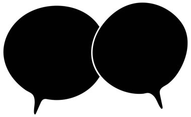 Siyah el çizimi sohbet baloncuğu el çizimi vektör çizimi