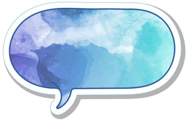 suluboya sohbet balonu etiketi