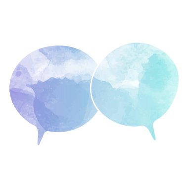 suluboya sohbet balonu vektör çizimi
