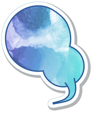 suluboya sohbet balonu etiketi