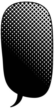 siyah yarım ton gradyan sohbet balonu