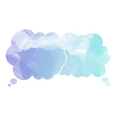 suluboya sohbet balonu vektör çizimi