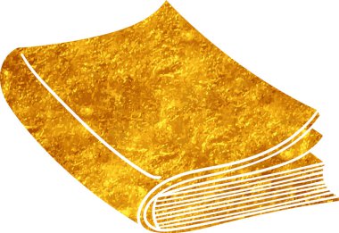 Altın renkli el çizimi kitap karalaması