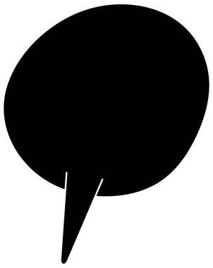 Siyah el çizimi sohbet baloncuğu el çizimi vektör çizimi