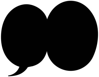 Siyah el çizimi sohbet baloncuğu el çizimi vektör çizimi