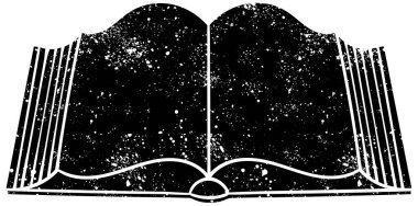 Kırsal grunge siyah beyaz kitap karalaması