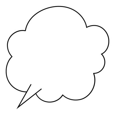 El çizimi sohbet balonu vektör çizimi