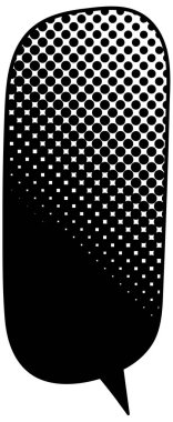 siyah yarım ton gradyan sohbet balonu