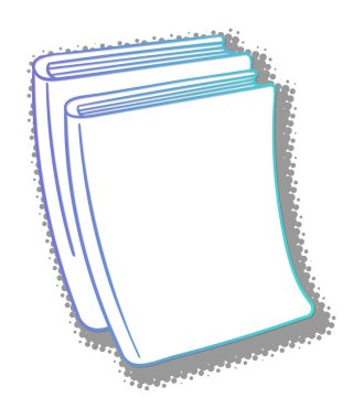 Yarım ton gölgeli kitap karalaması