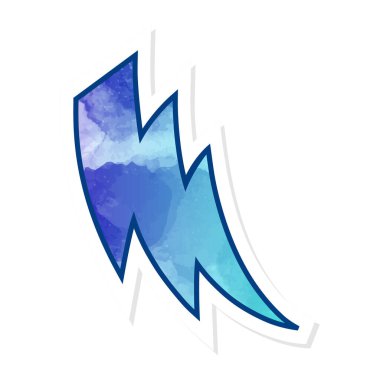 Yapıştırma biçiminde el çizimi gök gürültüsü karalaması