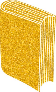 Altın renkli el çizimi kitap karalaması