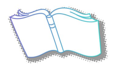 Yarım ton gölgeli kitap karalaması