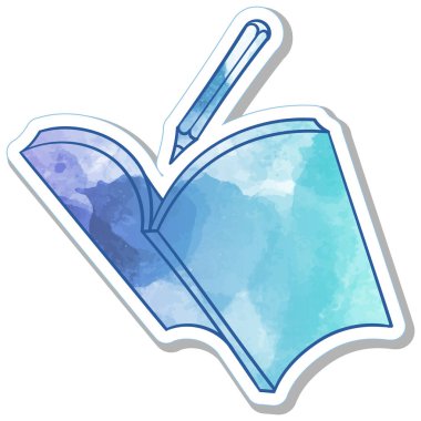 El çizimi suluboya kitap karalaması