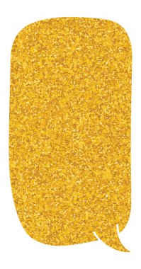 parıldayan altın folyo sohbet balonu