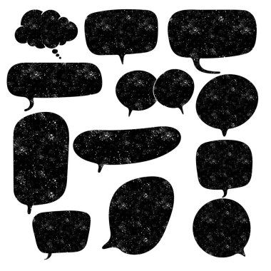 El çizimi grunge sohbet balonu karalama