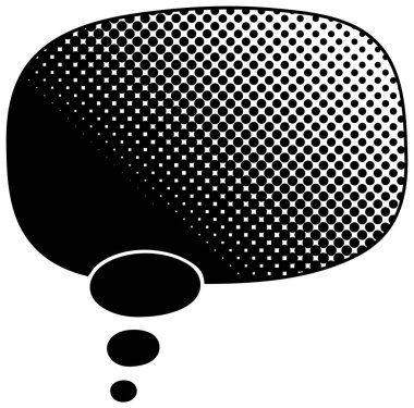 siyah yarım ton gradyan sohbet balonu