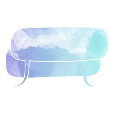 suluboya sohbet balonu vektör çizimi