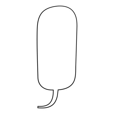 El çizimi sohbet balonu vektör çizimi