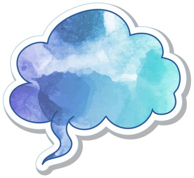 suluboya sohbet balonu etiketi