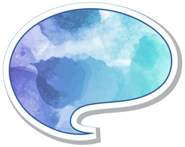 suluboya sohbet balonu etiketi