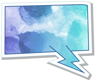 suluboya sohbet balonu etiketi