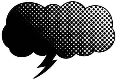 siyah yarım ton gradyan sohbet balonu