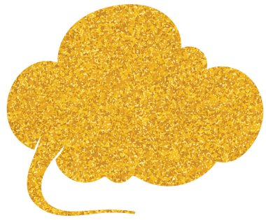 parıldayan altın folyo sohbet balonu