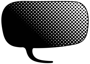 siyah yarım ton gradyan sohbet balonu