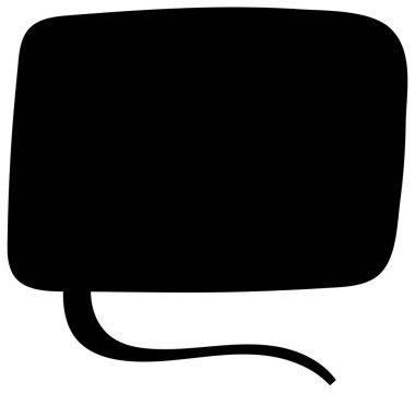 Siyah el çizimi sohbet baloncuğu el çizimi vektör çizimi