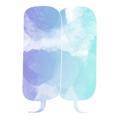 suluboya sohbet balonu vektör çizimi