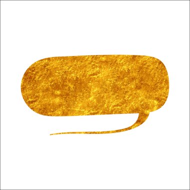 parıldayan altın folyo sohbet balonu