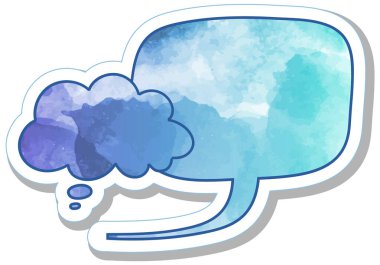 suluboya sohbet balonu etiketi